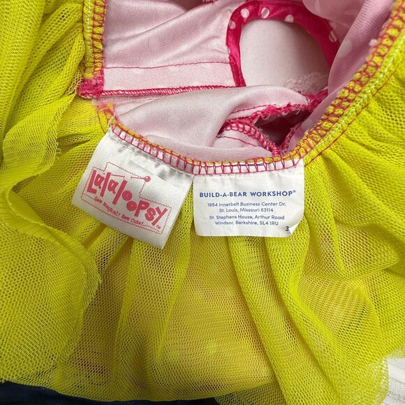 Build-A-Bear BAB Shirt Dress Lot Lalaloopsy Sequin Rainbow Stripe Hood BB jersey - Picture 4 of 10